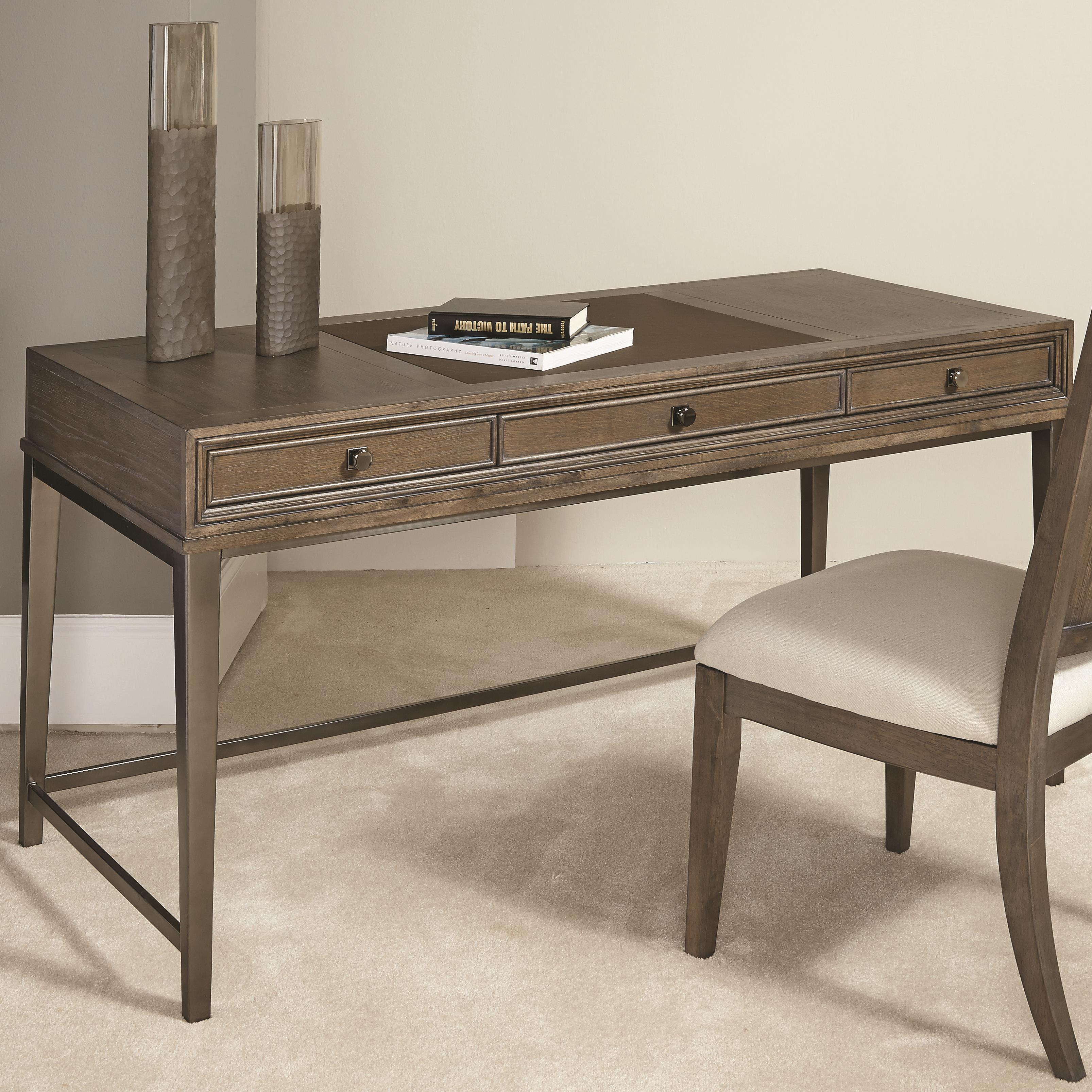 American Drew Park Studio Contemporary Writing Desk with 3 Drawers and